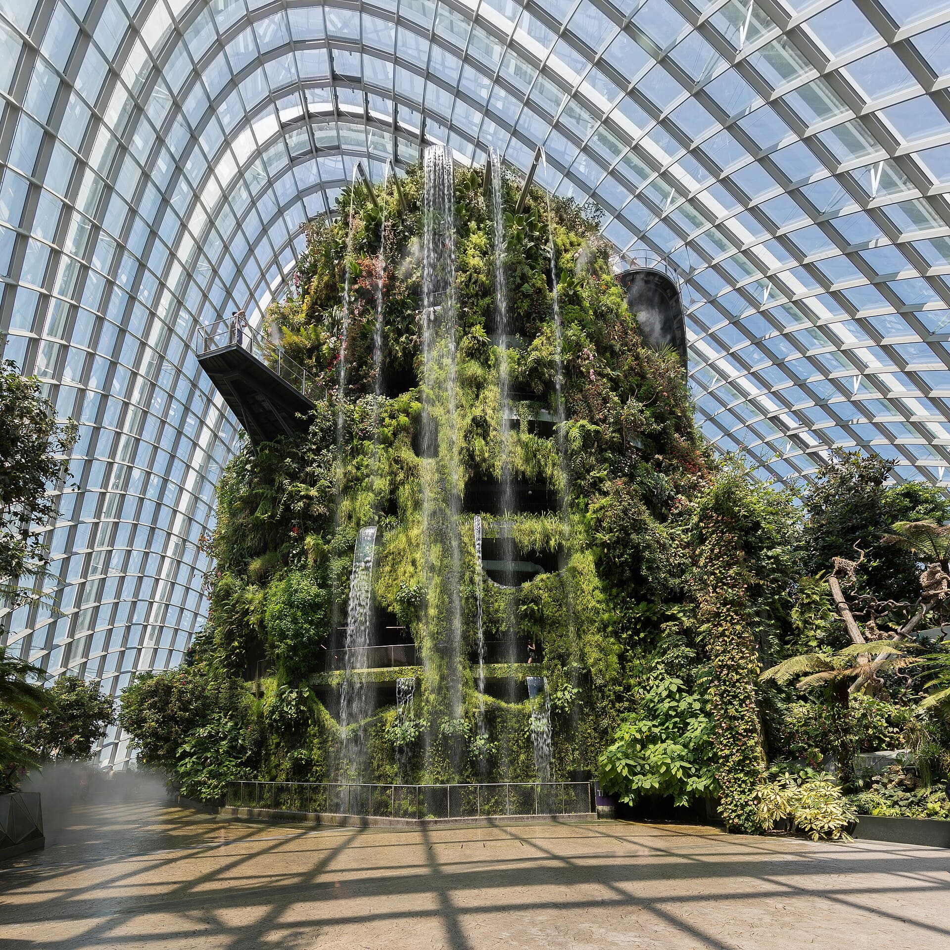 The Cloud Forest conservatory at Gardens by the Bay