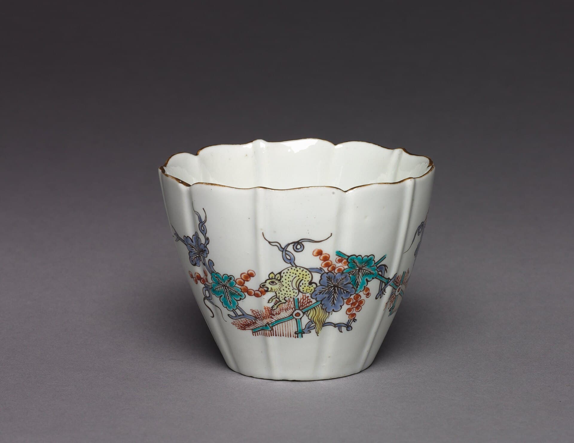 An eighteenth-century Chantilly porcelain tea cup