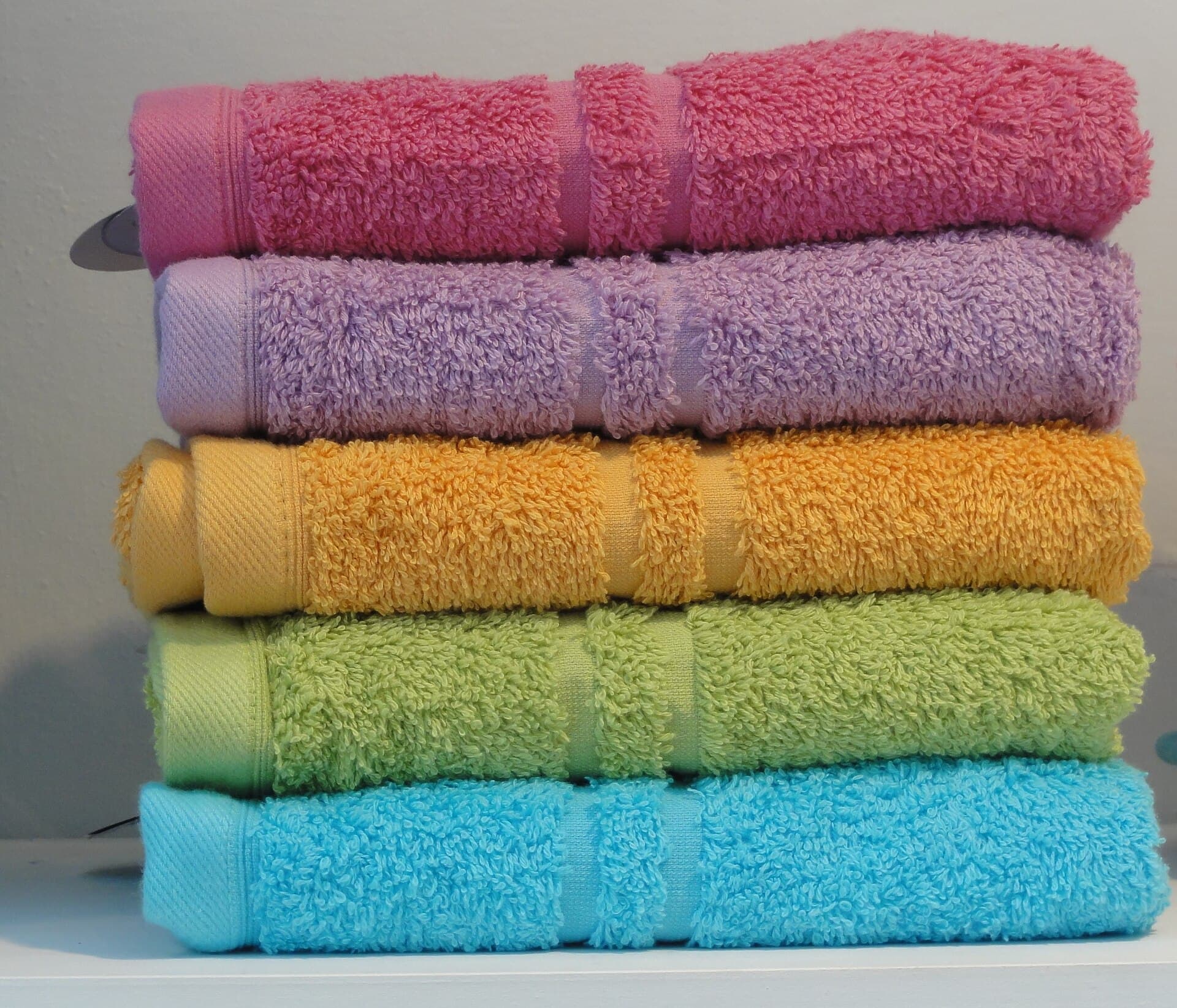 A stack of folded towels